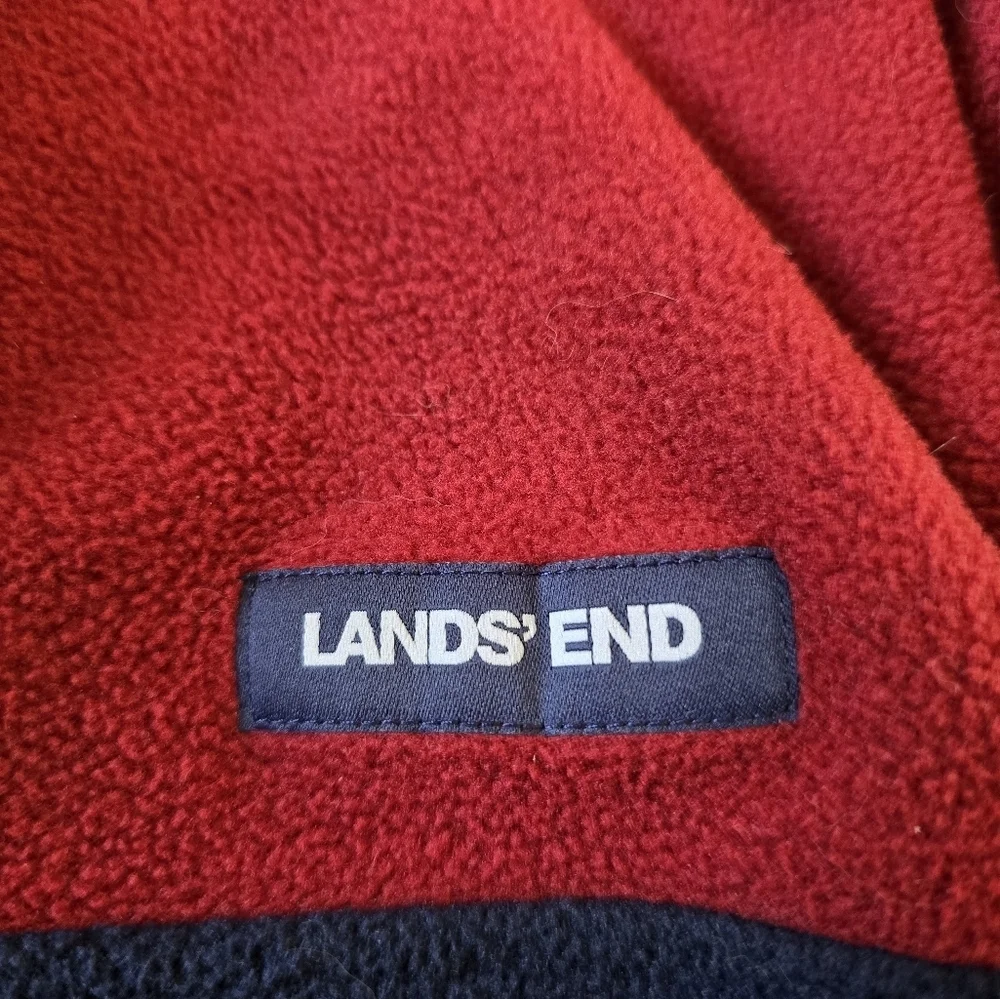 Lands End Quarter Button Fleece Size XL
